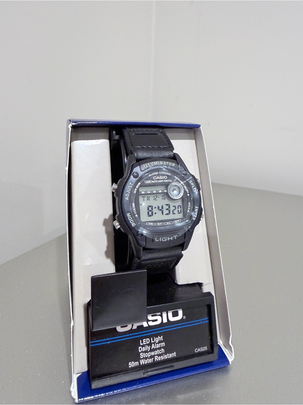 Casio Illuminator Digital Watch Black Blue 50m Casio Illuminator Digital Watch Black Blue 50m